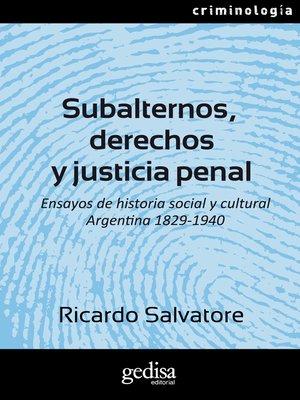 cover image of Subalternos, derechos y justicia penal